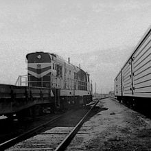 Железнодорожный транспорт | Транспорт. 1974 г., г.Северодвинск. Фото #C144.