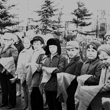 Приём детей в пионеры | Дети. 1974 г., г.Северодвинск. Фото #C205.