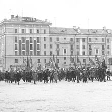 Демонстрация на 7 ноября | Общественная жизнь. 1974 г., г.Северодвинск. Фото #C9057.