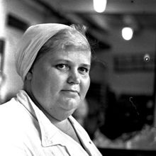 Работница мясокомбината | Предприятия. 1974 г., г.Северодвинск. Фото #C306.