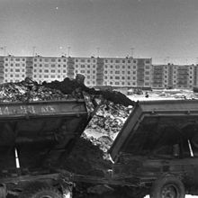 Отсыпка территории | Строительство. 1975 г., г.Северодвинск. Фото #C115.