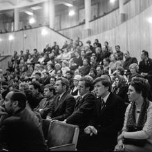 В зале на 21 городской комсомольской конференции | Общественная жизнь. 1975 г., г.Северодвинск. Фото #C10153.
