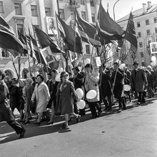 Первомайская демонстрация | Общественная жизнь. 1975 г., г.Северодвинск. Фото #C1714.