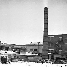 Труба котельной хлебозавода | Предприятия. 1975 г., г.Северодвинск. Фото #C127.