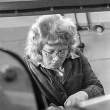 Наборщица в типографии | Предприятия. 1976 г., г.Северодвинск. Фото #C14502.