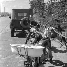 На мотоциклах | Транспорт. 1978 г., г.Северодвинск. Фото #C12859.