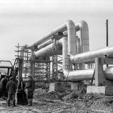 Трубы отопления | Виды города. 1978 г., г.Северодвинск. Фото #C13085.