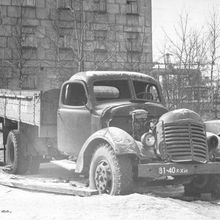 Грузовой автомобиль после аварии | Транспорт. 1979 г., г.Северодвинск. Фото #C391.