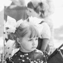 Девочка с бантиками | Дети. 1979 г., г.Северодвинск. Фото #C2538.