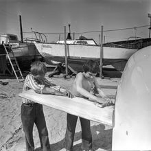 юные яхтсмены в северодвинском яхтклубе | Спорт. 1979 г., г.Северодвинск. Фото #C879.
