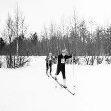 лыжник с нагрудным номером "27" на соревнованиях | Спорт. 1979 г., г.Северодвинск. Фото #C884.