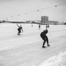 конькобежцы на катке "Строитель" | Спорт. 1979 г., г.Северодвинск. Фото #C889.
