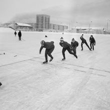 Тренировка в секции конькобежцев | Спорт. 1979 г., г.Северодвинск. Фото #C895.