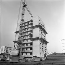 строительство девятиэтажного дома | Строительство. 1979 г., г.Северодвинск. Фото #C903.