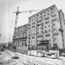 строительство многоэтажного дома | Строительство. 1979 г., г.Северодвинск. Фото #C905.