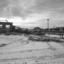 строительство корпуса ремонтно-механических мастерских в автоколонне 1700 | Строительство. 1979 г., г.Северодвинск. Фото #C919.