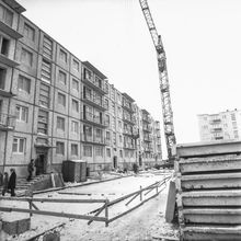 строительство пятиэтажного дома | Строительство. 1979 г., г.Северодвинск. Фото #C920.