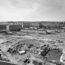 вид с высоты на стройплощадку | Виды города. 1979 г., г.Северодвинск. Фото #C989.