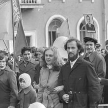 Первомайская демонстрация | Общественная жизнь. 1979 г., г.Северодвинск. Фото #C2817.