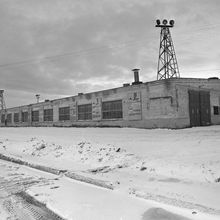 Один из гаражей Автоколонны-1700 | Предприятия. 1979 г., г.Северодвинск. Фото #C1033.