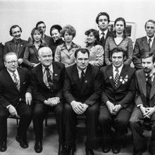 Встреча делегатов 26-го съезда КПСС от г. Северодвинска с журналистами города | Горожане. 1980 г., г.Северодвинск. Фото #C13997.