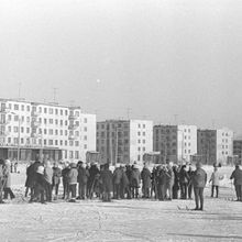 Лыжные соревнования на Театральном озере | Спорт. 1980 г., г.Северодвинск. Фото #C3947.