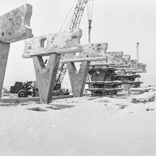 Строится дом | Строительство. 1980 г., г.Северодвинск. Фото #C15763.