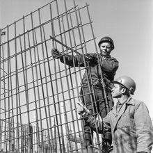 Строители | Строительство. 1980 г., г.Северодвинск. Фото #C3972.