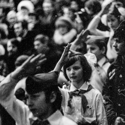 Торжественное мероприятие | Школа. 1981 г., г.Северодвинск. Фото #C16028.
