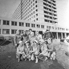 Отделочники | Строительство. 1981 г., г.Северодвинск. Фото #C12735.
