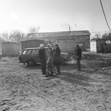 Бытовка строителей | Строительство. 1981 г., г.Северодвинск. Фото #C17006.