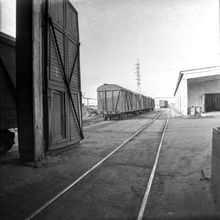 Железнодорожный транспорт на путях | Транспорт. 1982 г., г.Северодвинск. Фото #C14640.