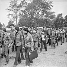 Построение студенческих отрядов | Горожане. 1982 г., г.Северодвинск. Фото #C9429.