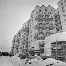 Новый дом на проспекте Бутомы | Строительство. 1982 г., г.Северодвинск. Фото #C14689.