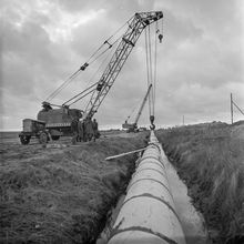 Прокладка коммуникаций | Строительство. 1982 г., г.Северодвинск. Фото #C14692.