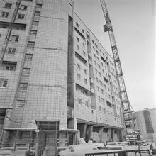 Строительство дома по бул. Строителей, 17 | Строительство. 1982 г., г.Северодвинск. Фото #C14693.