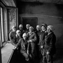 Бригада отделочниц | Строительство. 1982 г., г.Северодвинск. Фото #C14695.