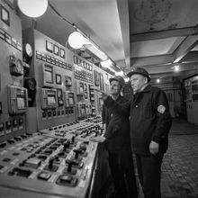 За пультом | Предприятия. 1982 г., г.Северодвинск. Фото #C12100.