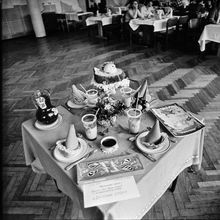 Сервировка стола | Общепит. 1983 г., г.Северодвинск. Фото #C2265.