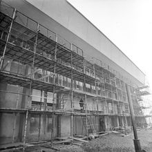 Строительство театра | Строительство. 1983 г., г.Северодвинск. Фото #C12061.