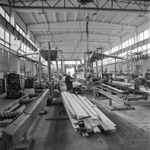 Цех деревообрабатывающего комбината | Предприятия. 1983 г., г.Северодвинск. Фото #C12111.