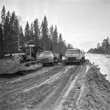 Строительство дороги | Транспорт. 1984 г., г.Северодвинск. Фото #C6140.