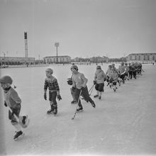 Выход на лед команды | Спорт. 1984 г., г.Северодвинск. Фото #C1898.