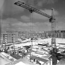 Строительство жилого квартала | Строительство. 1984 г., г.Северодвинск. Фото #C1255.