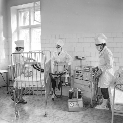 В детской больнице | Медицина. 1986 г., г.Северодвинск. Фото #C15005.