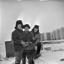 Строители | Строительство. 1986 г., г.Северодвинск. Фото #C15018.