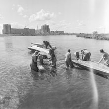 Соревнования по водно-моторному спорту | Транспорт. 1987 г., г.Северодвинск. Фото #C11139.