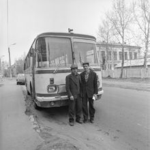 Водители автобуса | Транспорт. 1987 г., г.Северодвинск. Фото #C11156.