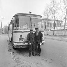 Водители автобуса | Транспорт. 1987 г., г.Северодвинск. Фото #C11157.