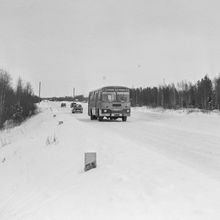 Зимняя дорога | Транспорт. 1987 г., г.Северодвинск. Фото #C12294.